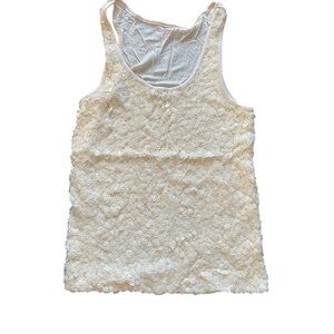 2/$10 Joe Fresh Peach Sequin Tank Top Small